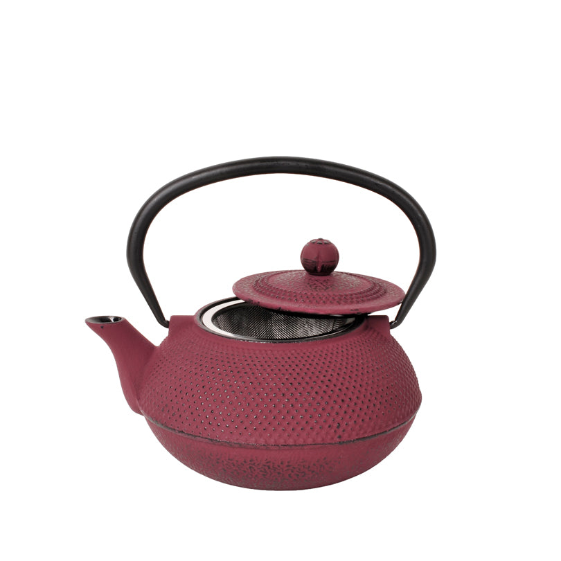 Teiera ghisa con filtro inox "Emai", magenta l 0,9
