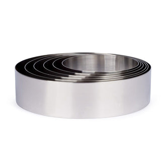 Anello/Coppapasta liscio per dolci cm Ø18x6