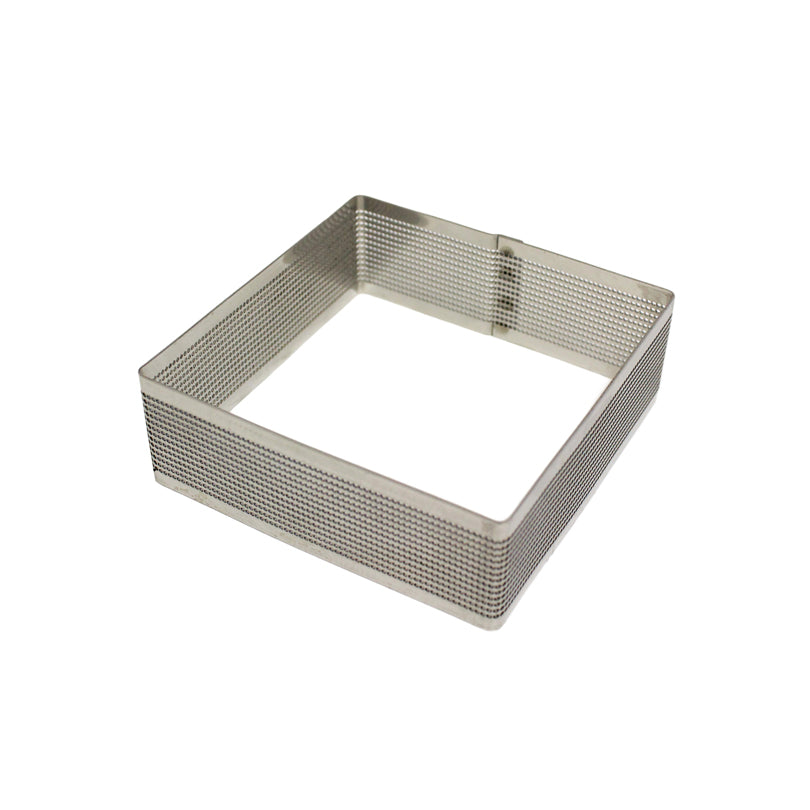 Anello/Coppapasta quadro microforato per dolci cm 9x9x3,5
