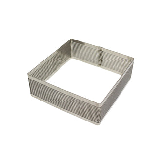 Anello/Coppapasta quadro microforato per dolci cm 9x9x3,5