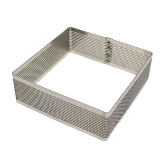 Anello/Coppapasta quadro microforato per dolci cm 25x25x3,5