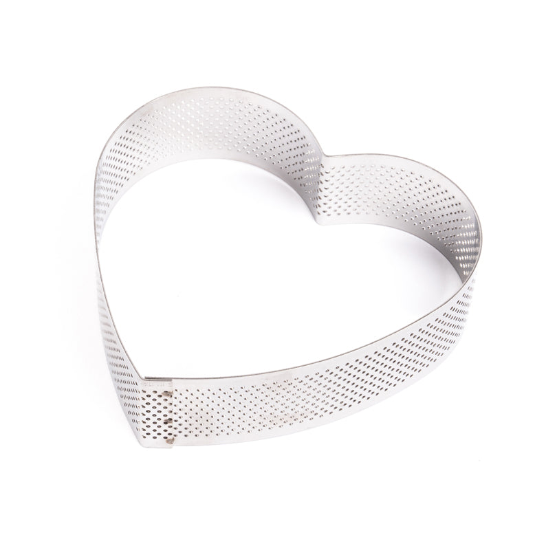 Coppapasta cuoriforme microforato per dolci cm 16x3,5