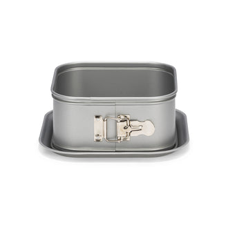 Tortiera Silver Top con cerniera quadrata con bordo alta cm 16x16x9,5