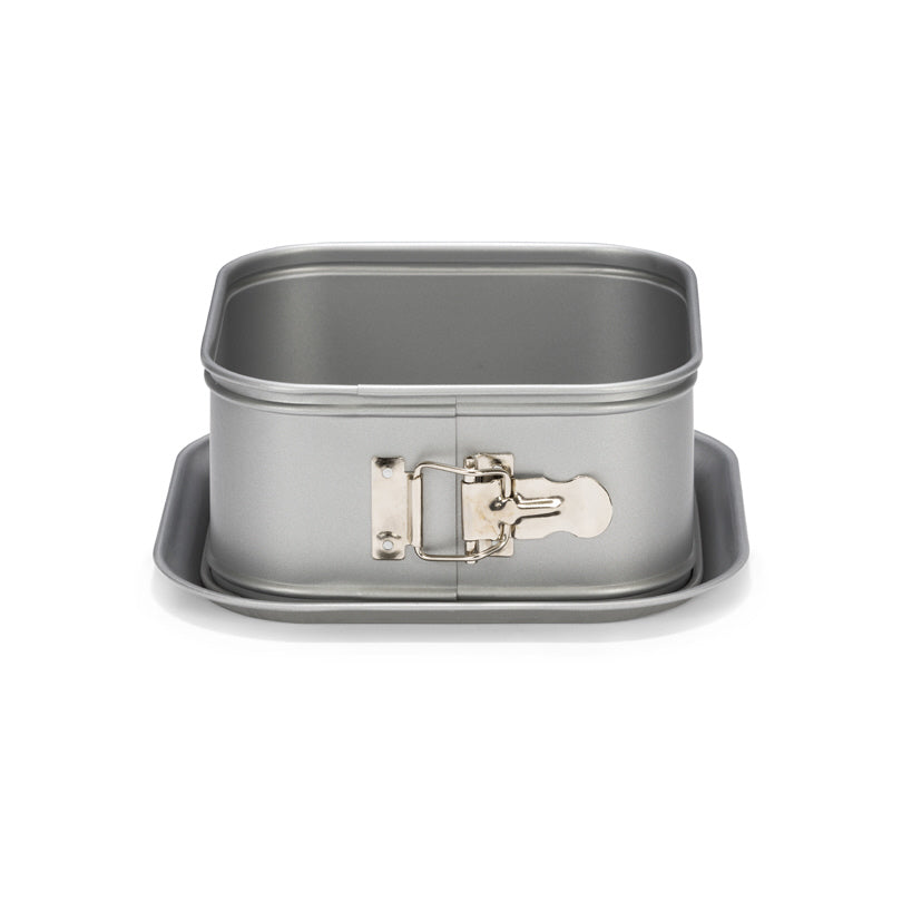 Tortiera Silver Top con cerniera quadrata con bordo alta cm 16x16x9,5