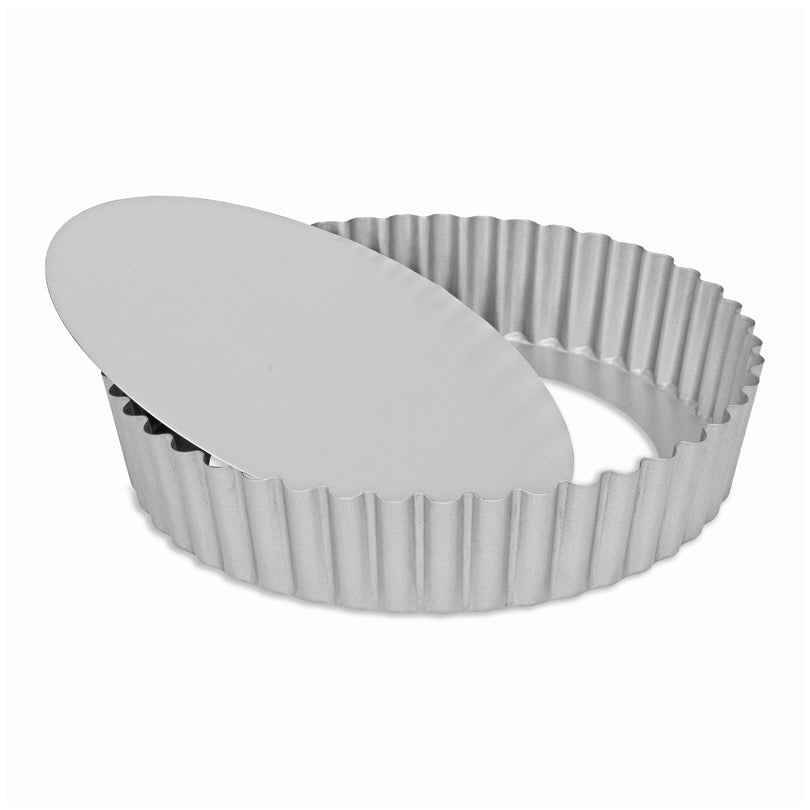 Tortiera quiche Silver Top alto con fondo removibile cm Ø20x4,5