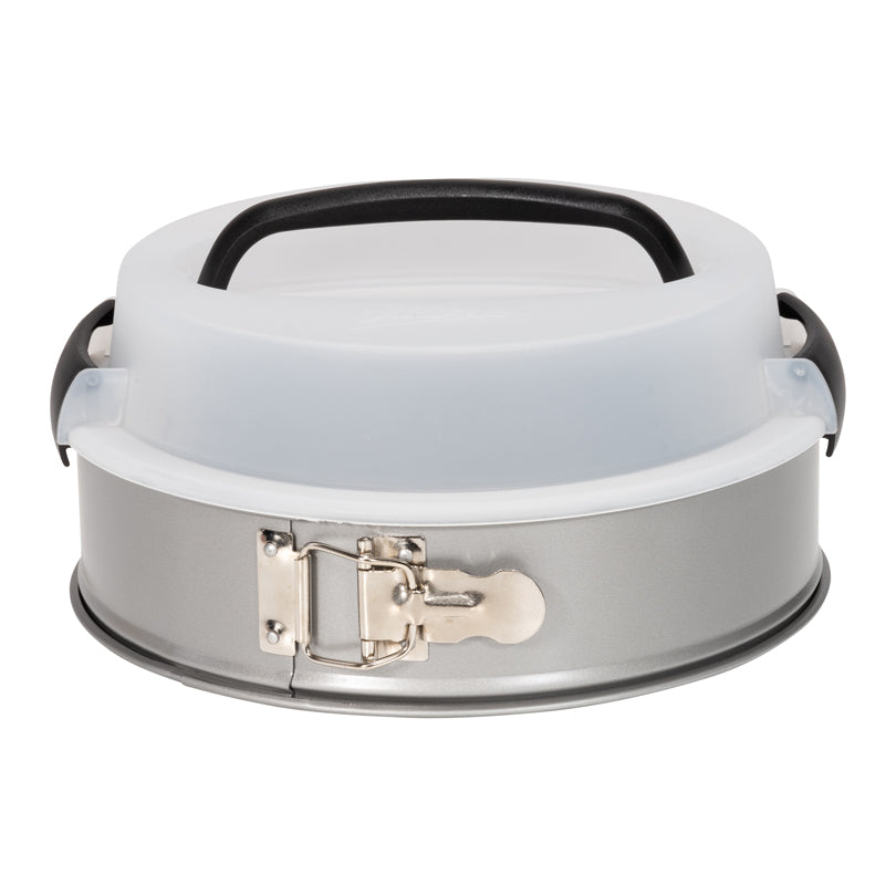 Tortiera apribile con coperchio per trasporto Silver Top cm Ø24x11,5