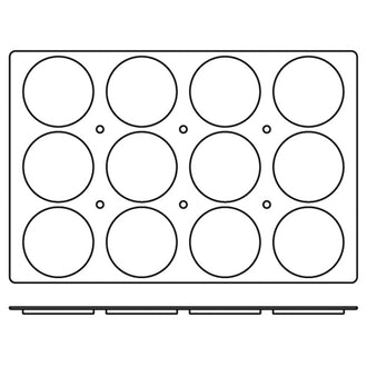 Stampo "Disco" per biscuit "Professional" con 12 cavità cm 60x40/ml 110