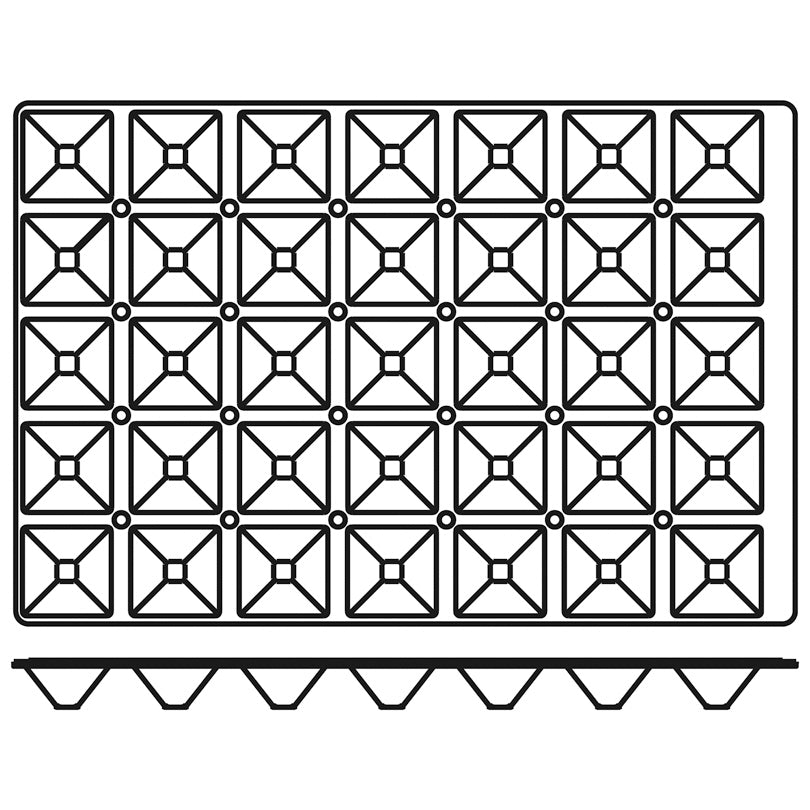 Stampo "Piramide" "Professional" con 35 cavità cm 6,5x3,5/ml 60