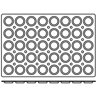 Stampo "Florentines" "Professional" con 40 cavità cm 6x1,2/ml 25