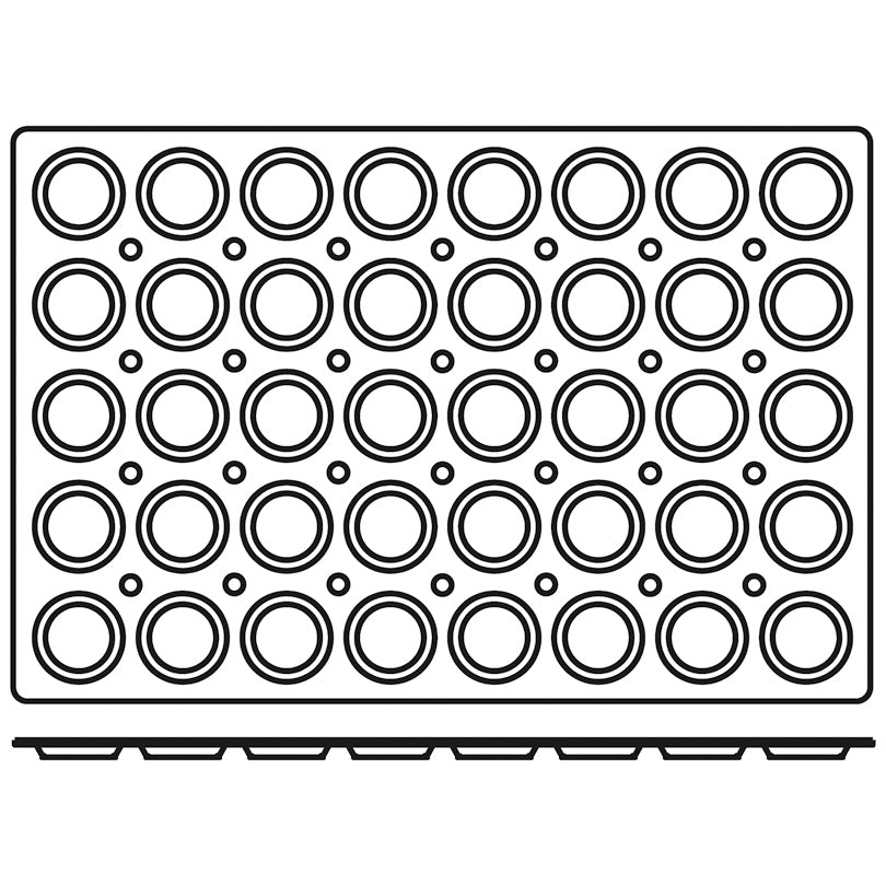 Stampo "Florentines" "Professional" con 40 cavità cm 6x1,2/ml 25