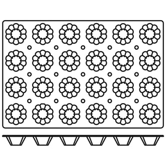 Stampo "Briochette" "Professional" con 24 cavità cm 7,8x3,6/ml 84