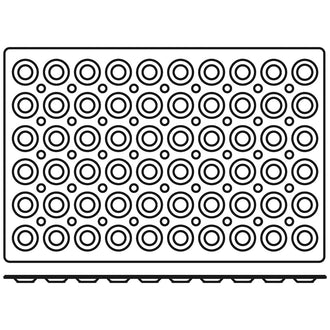 Stampo mini tartelette "Professional" con 60 cavità cm60x40/ml 20