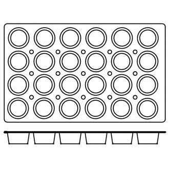 Stampo muffin "Professional" con 24 cavità cm 53x32,5/ml120