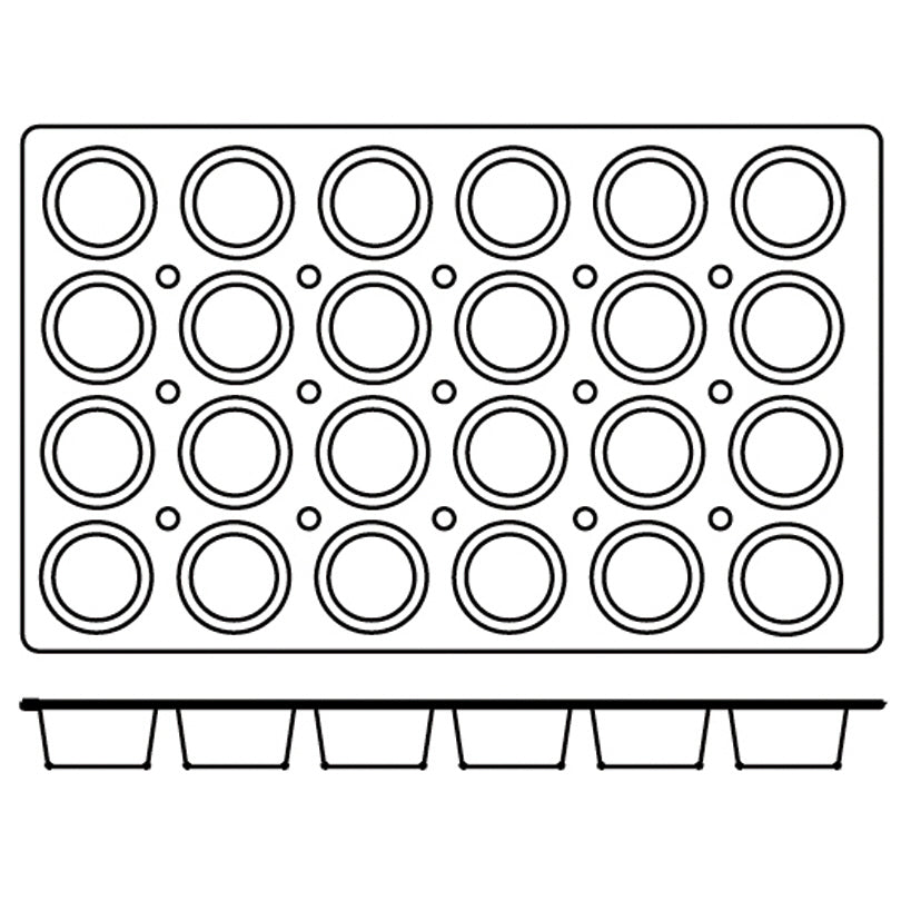 Stampo muffin "Professional" con 24 cavità cm 53x32,5/ml120