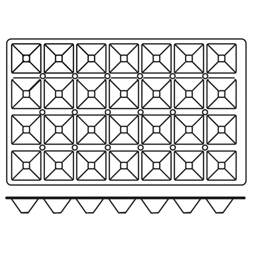 Stampo piramide "Professional" con 28 cavità cm 6,5x3,5/ml 60