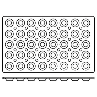 Stampo mini tartelette "Professional" con 40 cavità cm 4,5x1,5/ml 20