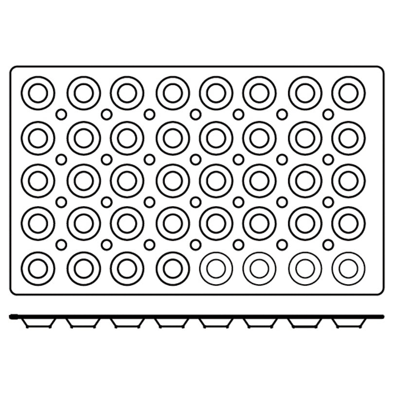 Stampo mini tartelette "Professional" con 40 cavità cm 4,5x1,5/ml 20