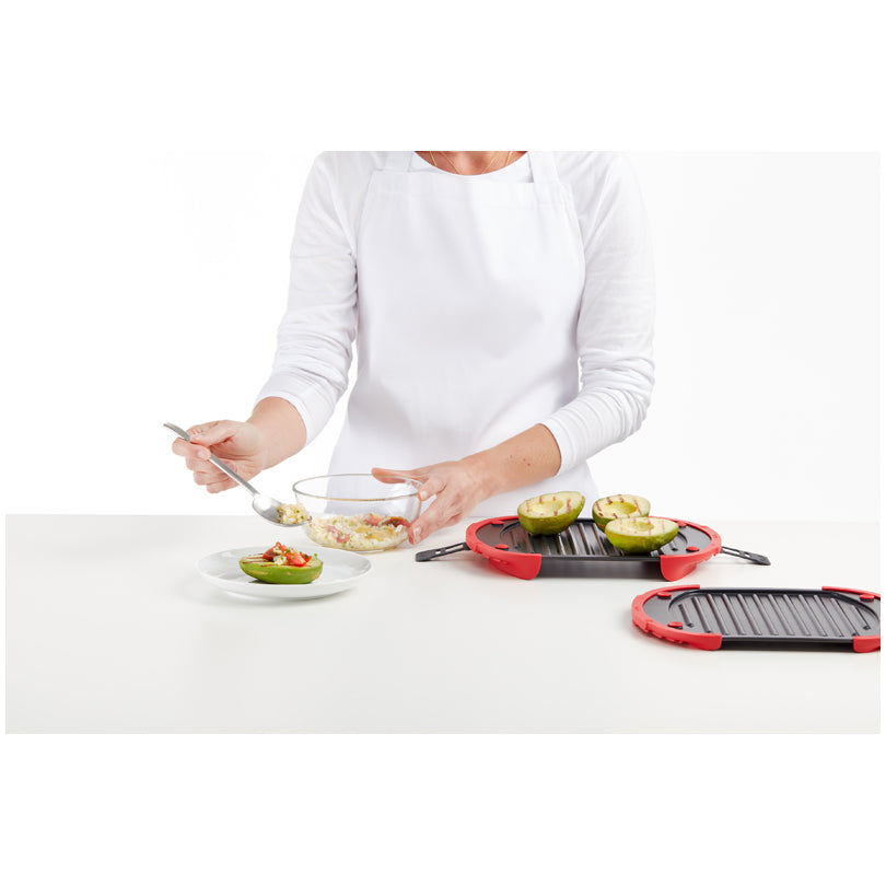 Grill per microonde XL per 3-4 persone, a 2 pezzi cm 27x20,7x4,4