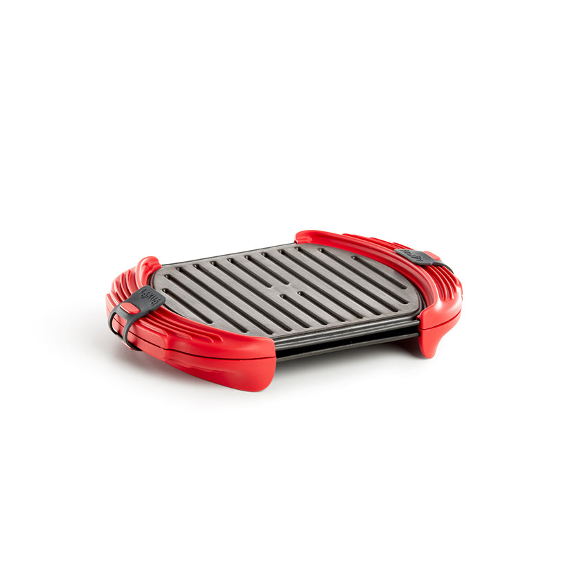 Grill per microonde XL per 3-4 persone, a 2 pezzi cm 27x20,7x4,4