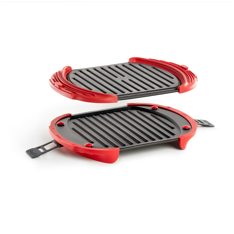 Grill per microonde XL per 3-4 persone, a 2 pezzi cm 27x20,7x4,4