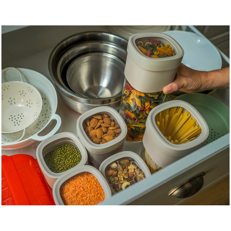 Barattolo da cucina quadrato "Flip Storage - M" l 0,6-0,85