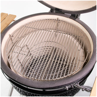 Griglia cottura a mezzaluna per Kamado Large, confezione 2 pezzi cn 46,5x23,25x1