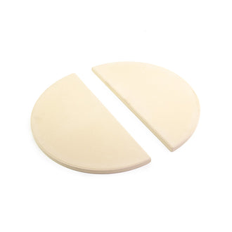 Deflettore di calore/Scudo termico a forma di mezzaluna per Kamado Large, confezione 2 pezzi cm 40x20x6