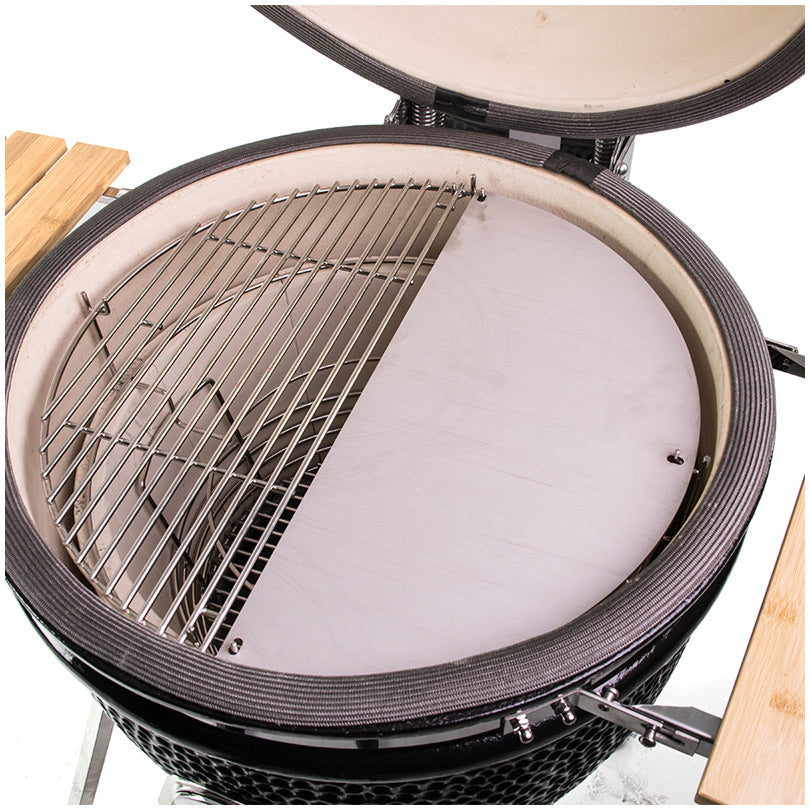 Piastra Teppanyaki a forma di mezzaluna per Kamado Large cm 50x25x0,5