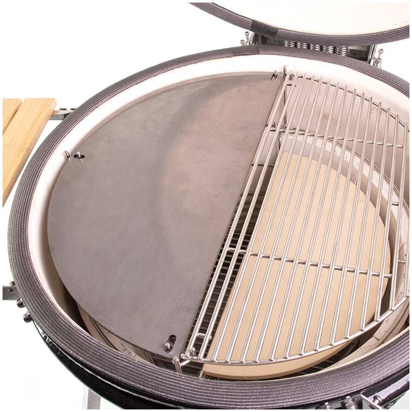 Piastra Teppanyaki a forma di mezzaluna per Kamado XLarge cm 55x27,5x0,5