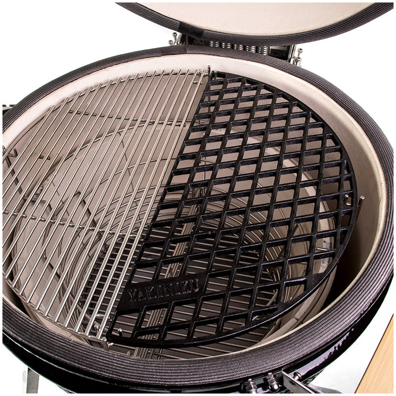 Griglia cottura in ghisa a mezzaluna per Kamado XLarge cm 55,5x27,75x1,5