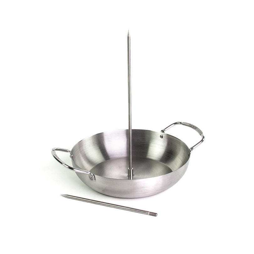 Padella BBQ con 2 spiedi verticali cm Ø30