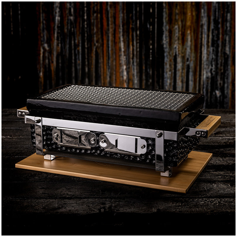 Griglia da tavolo Shichirin rettangolare, per 2-6 persone cm 50x13x17,5