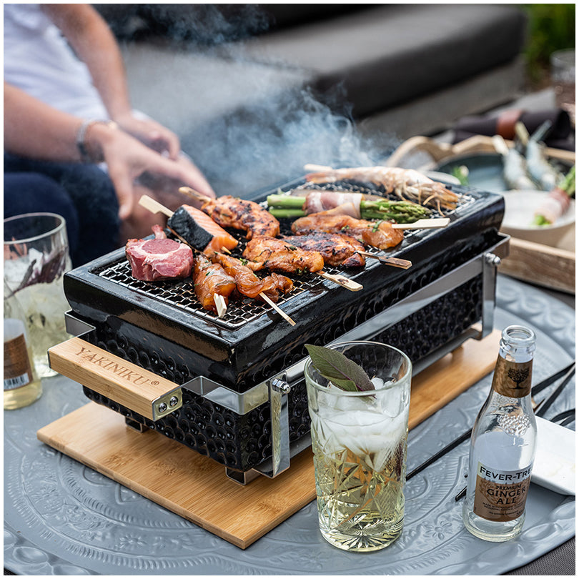 Griglia da tavolo Shichirin rettangolare, per 2-6 persone cm 50x13x17,5