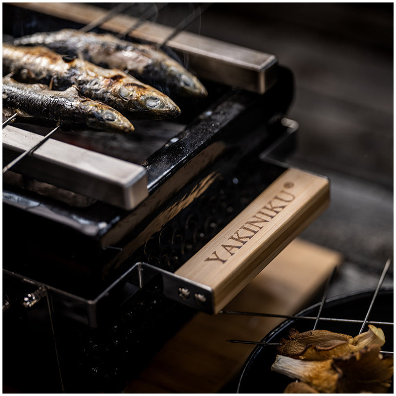 Griglia da tavolo Shichirin rettangolare, per 2-6 persone cm 50x13x17,5