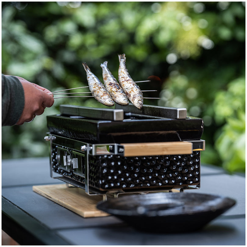 Griglia da tavolo Shichirin rettangolare, per 2-6 persone cm 50x13x17,5