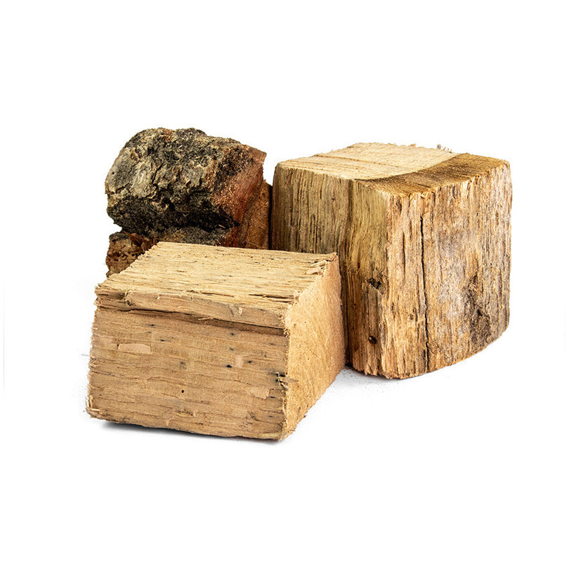 Chunks da affumicatura "Quercia", ideali per tacchino, anguilla, manzo, salsiccia di maiale, carne rossa, selvaggina e salmone cm 20,5x20x19