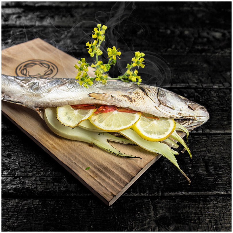 Base in faggio per affumicatura, confezione 2 pezzi cm 30x15x2,5