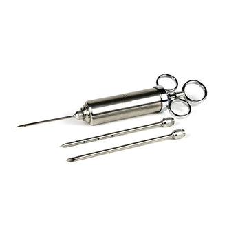 Siringa da iniezione BBQ con 2 aghi rimovibili cm Ø3x17