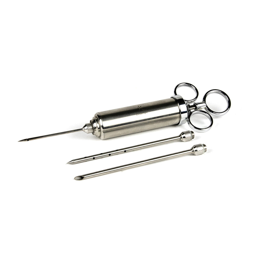 Siringa da iniezione BBQ con 2 aghi rimovibili cm Ø3x17