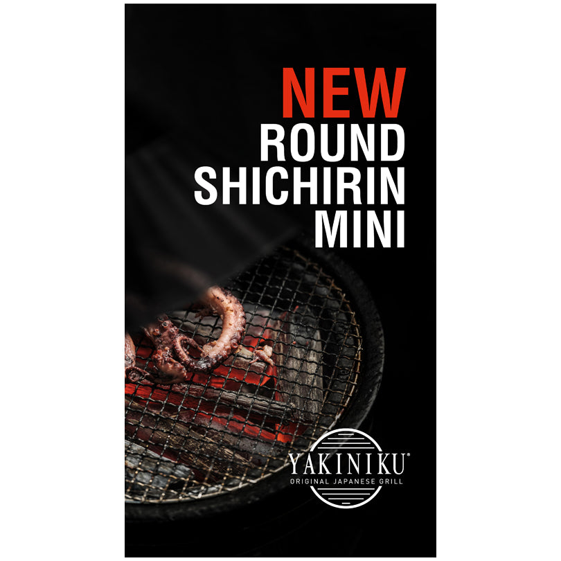 Shichirin griglia da tavolo  Mini tonda, per 2 persone cm Ø23/cm 27x17