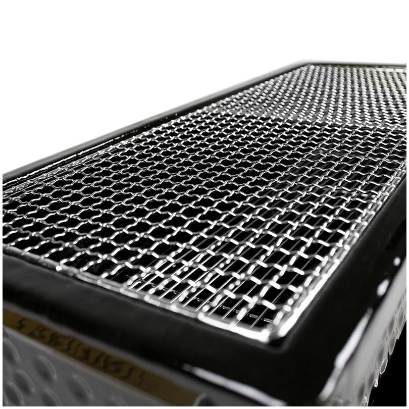 Shichirin Grill da tavolo Large rettangolare, per 4-8 persone cm 66x25x21,5