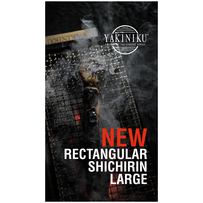 Shichirin Grill da tavolo Large rettangolare, per 4-8 persone cm 66x25x21,5