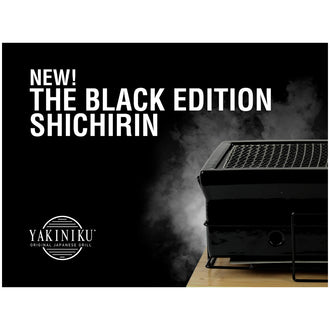 Shichirin Grill da tavolo Medium "Black Edition" rettangolare, per 4-6 persone cm 43x23x18