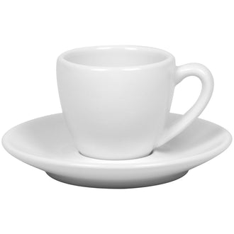 Tazza caffè con piattino "Coffee Bar ONE - Ristretto", confezione 2 pezzi ml 50
