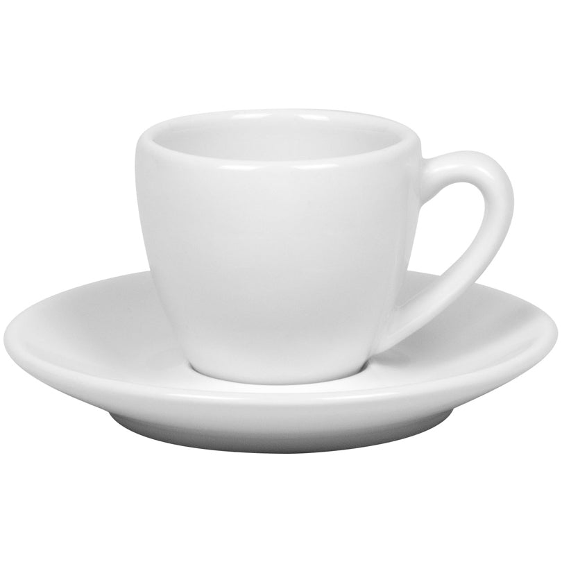 Tazza caffè con piattino "Coffee Bar ONE - Ristretto", confezione 2 pezzi ml 50