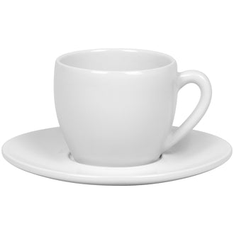 Tazza caffè con piattino "Coffee Bar THREE - Espresso Doppio", confezione 2 pezzi ml 140