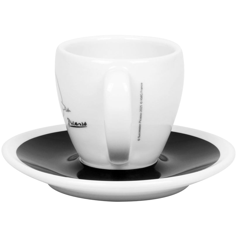 Tazza caffè con piattino "Coffee Bar TWO - Picasso La colombe de la paix", confezione 2 pezzi ml 80/cm Ø6,7x6,2
