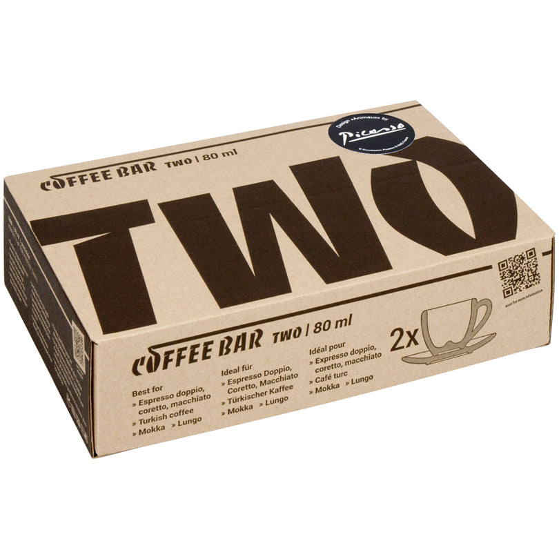 Tazza caffè con piattino "Coffee Bar TWO - Picasso La colombe de la paix", confezione 2 pezzi ml 80/cm Ø6,7x6,2