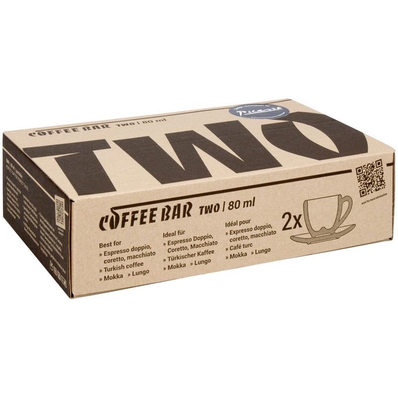 Tazza caffè con piattino "Coffee Bar TWO - Picasso La colombe de la paix", confezione 2 pezzi ml 80/cm Ø6,7x6,2