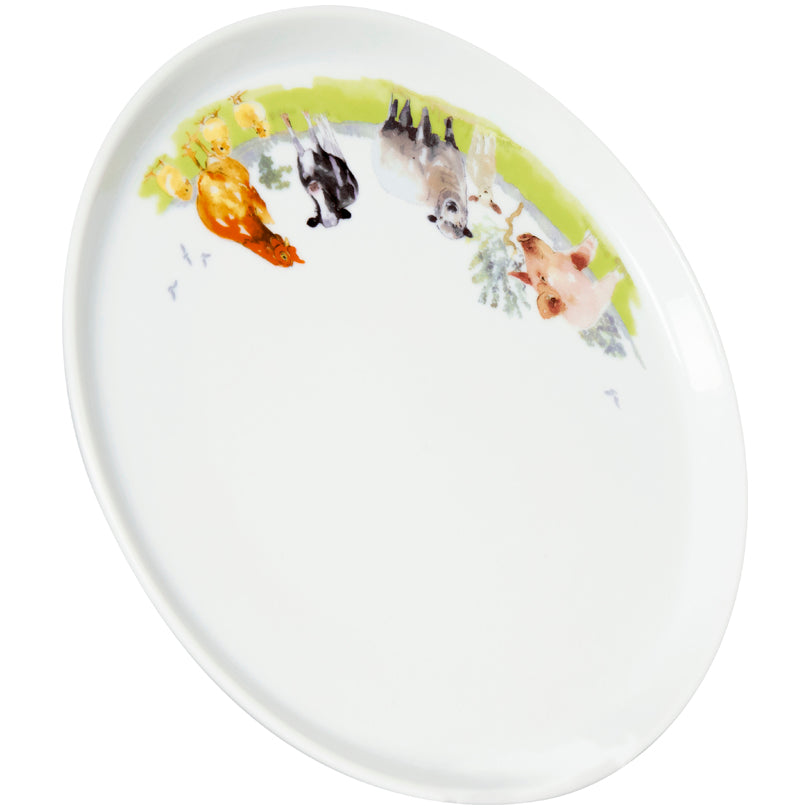 Piatto colazione coup, disegno: Farm Animals cm Ø20